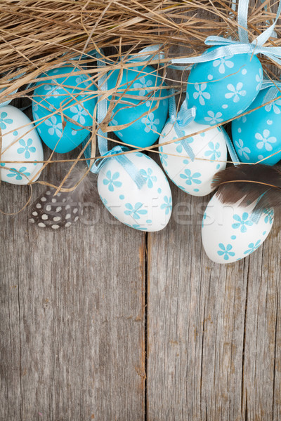 Foto d'archivio: Easter · eggs · nido · legno · copia · spazio · natura · vernice