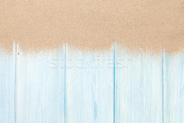 Sea sand on wooden floor Stock photo © karandaev