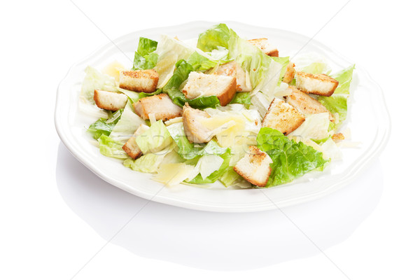 Foto stock: Frescos · saludable · ensalada · cesar · aislado · blanco · alimentos