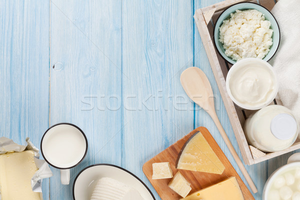 Crema agria leche queso huevo yogurt Foto stock © karandaev