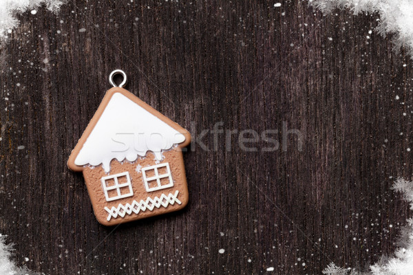 Christmas piernik cookie domu górę Zdjęcia stock © karandaev