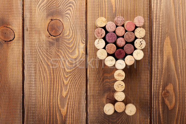 стекла вино деревенский деревянный стол Сток-фото © karandaev
