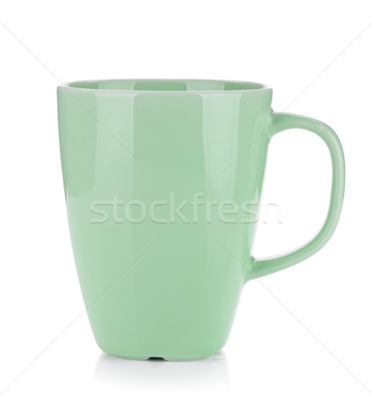 Hellgrün Kaffeetasse isoliert weiß Design Glas Stock foto © karandaev