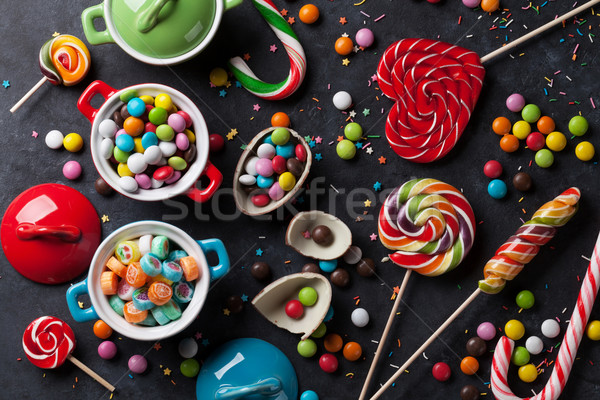 Colorful candies and lollypops Stock photo © karandaev