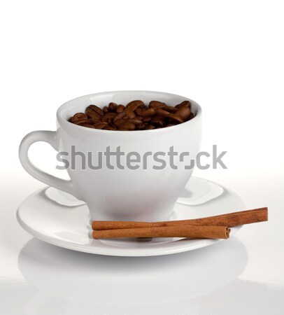 Coffee cup with beans Stock photo © karandaev