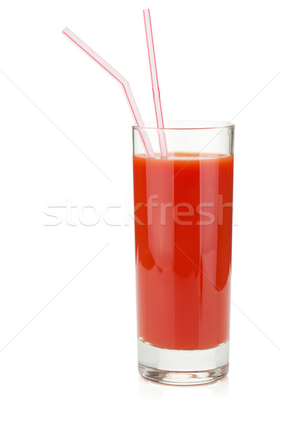 Tomatensap glas twee drinken geïsoleerd witte Stockfoto © karandaev