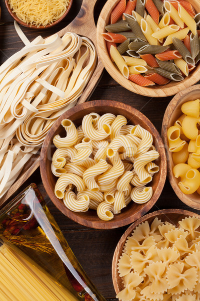 Various pasta and condiments Stock photo © karandaev