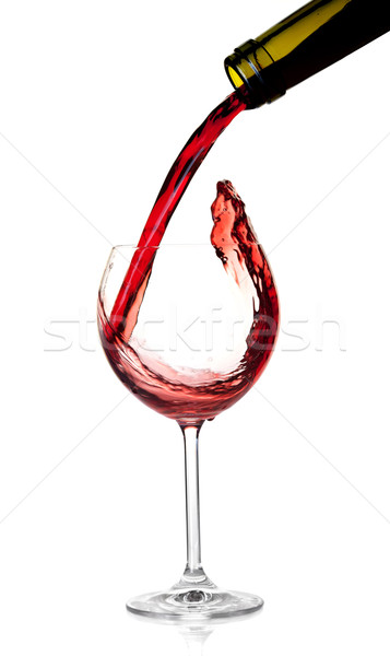 Wine collection - Red wine is poured into a glass Stock photo © karandaev