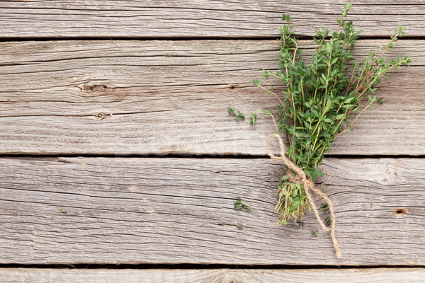 Bunch of garden thyme herb Stock photo © karandaev