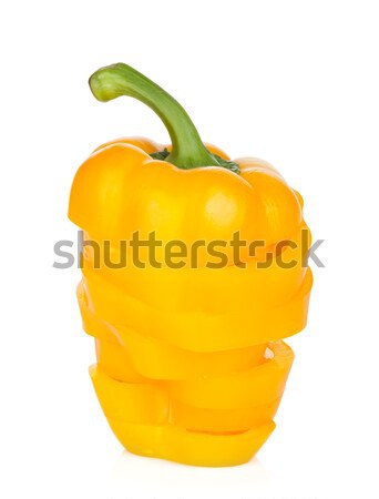 Sliced ripe yellow bell pepper Stock photo © karandaev