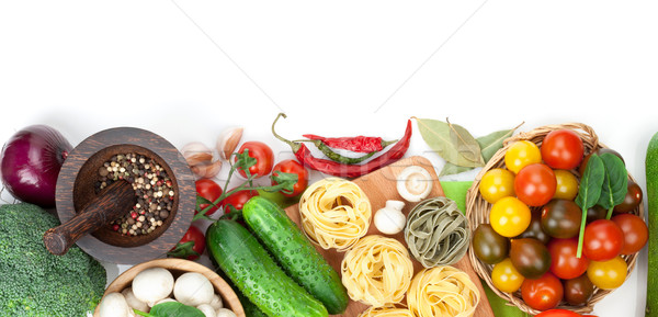 Foto stock: Frescos · ingredientes · cocina · pasta · tomate · pepino