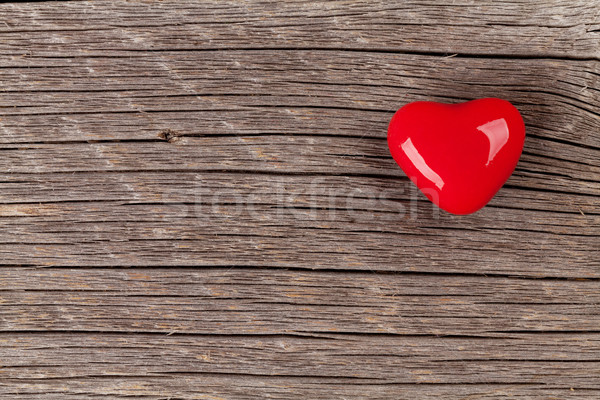 Candy serca drewna walentynki górę widoku Zdjęcia stock © karandaev