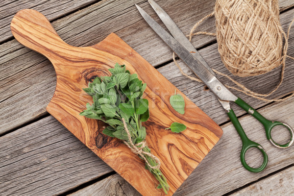 Stock photo: Bunch of garden oregano herb