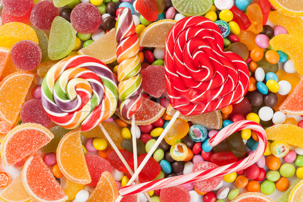Farbenreich Süßigkeiten Gelee Geburtstag Hintergrund Gruppe Stock foto © karandaev