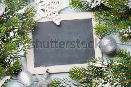 Stock foto: Weihnachten · Tafel · Dekor · top · Ansicht