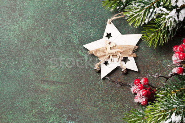 Noël noël carte de vœux neige décoration [[stock_photo]] © karandaev