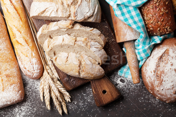 Various crusty bread Stock photo © karandaev