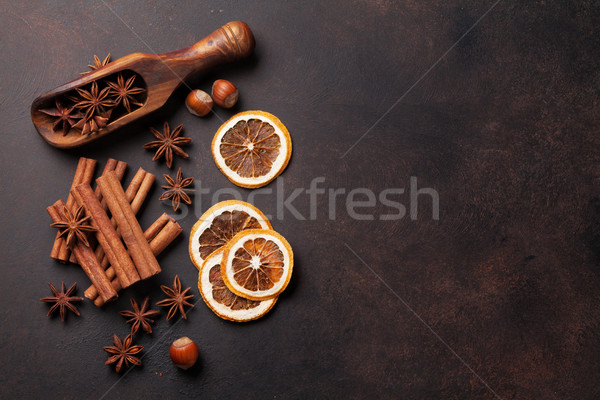 Vino ingredienti spezie anice cannella cardamomo Foto d'archivio © karandaev