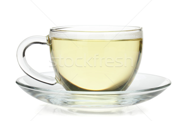 Green tea in glass cup Stock photo © karandaev