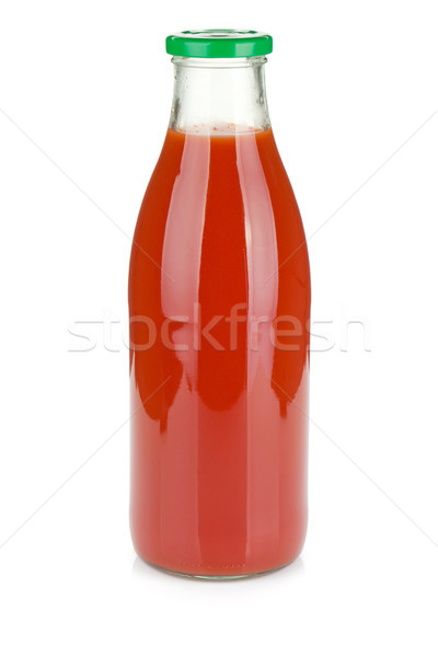 şişe domates suyu yalıtılmış beyaz gıda doğa Stok fotoğraf © karandaev