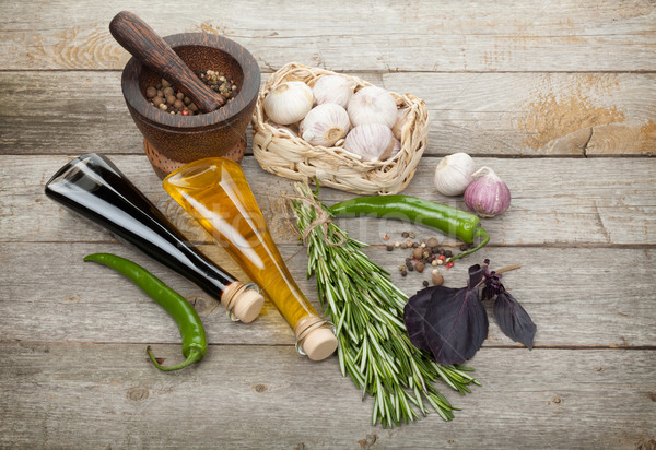 Herbs, spices and seasoning Stock photo © karandaev