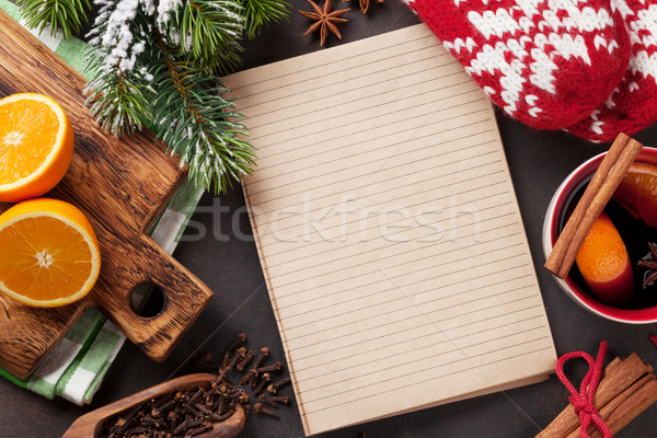 Christmas mulled wine and ingredients Stock photo © karandaev