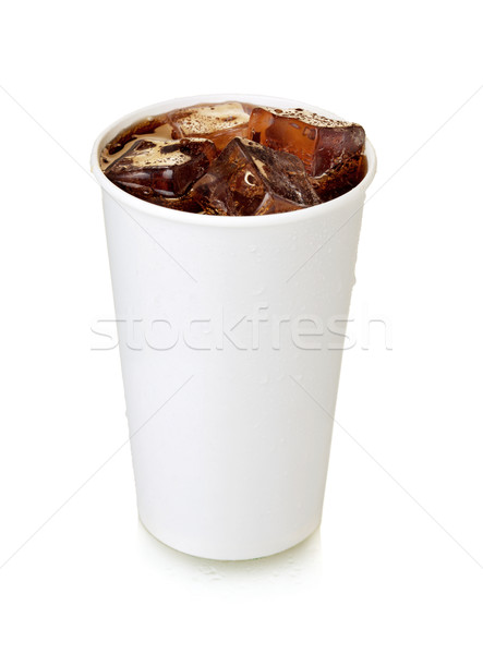 Fast food cola geïsoleerd witte voedsel ijs Stockfoto © karandaev