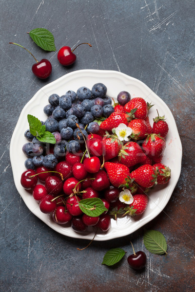 Fresh summer berries Stock photo © karandaev