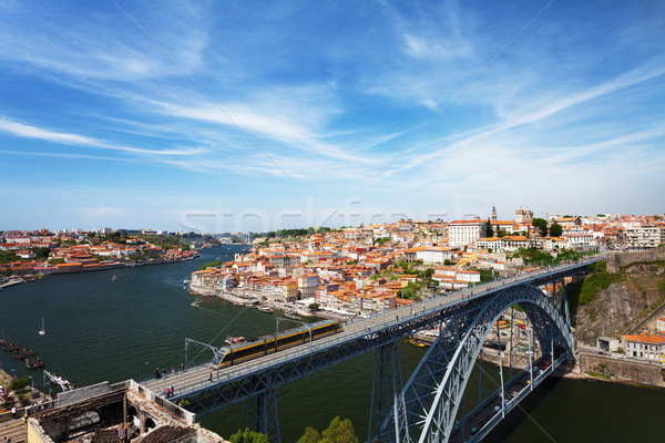 Dom Luis Bridge and old Porto Stock photo © karandaev