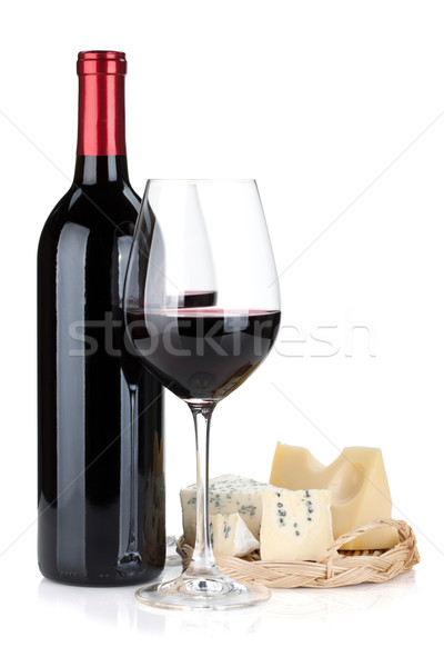 Red wine and cheese Stock photo © karandaev