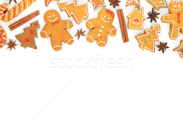 Stock photo: Homemade various christmas gingerbread cookies