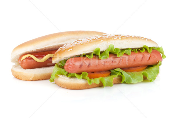 Two hot dogs with various ingredients Stock photo © karandaev