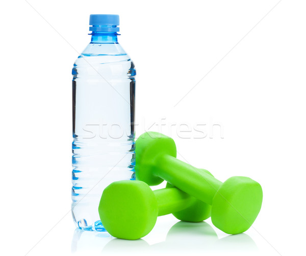 Dwa zielone manierka fitness zdrowia odizolowany Zdjęcia stock © karandaev
