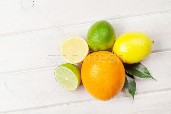 Stock fotó: Citrus · gyümölcsök · narancsok · citromok · felső · kilátás