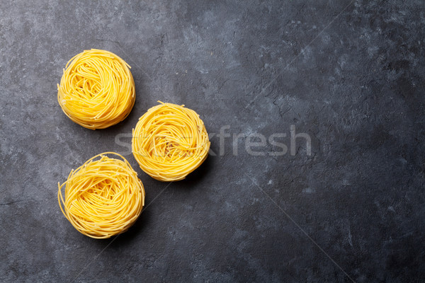 Stockfoto: Nest · pasta · steen · koken · tabel · top