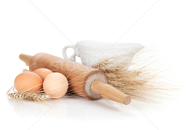 Baking ingredients and utensils Stock photo © karandaev