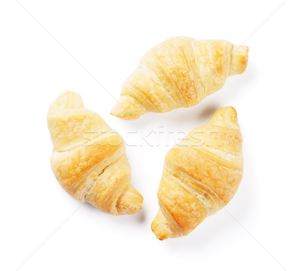 Stock fotó: Friss · croissantok · házi · készítésű · izolált · fehér · háttér