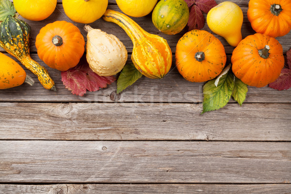 Сток-фото: осень · деревянный · стол · кадр · таблице