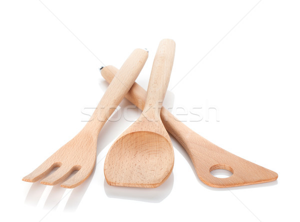 Wooden kitchen utensils Stock photo © karandaev