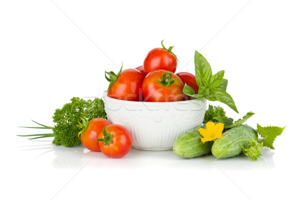 Ripe vegetables and herbs Stock photo © karandaev
