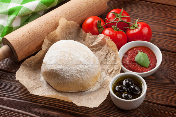 Stock photo: Pizza cooking ingredients