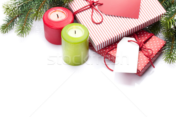 Christmas geïsoleerd witte Stockfoto © karandaev