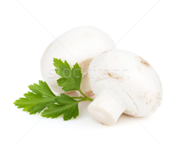 Stock photo: Champignon mushrooms