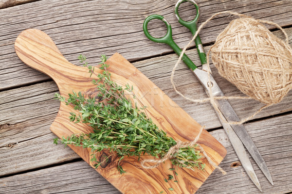 Bunch of garden thyme herb Stock photo © karandaev