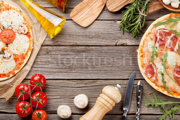 Pizza and ingredients Stock photo © karandaev