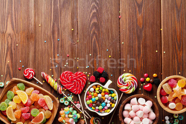 Colorful candies, jelly and marmalade Stock photo © karandaev