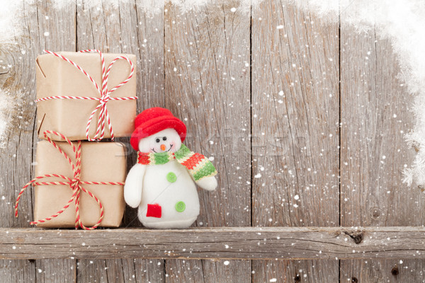 Сток-фото: Рождества · снеговик · игрушку · стены