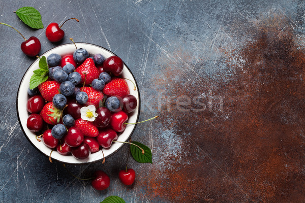 Fresh summer berries Stock photo © karandaev