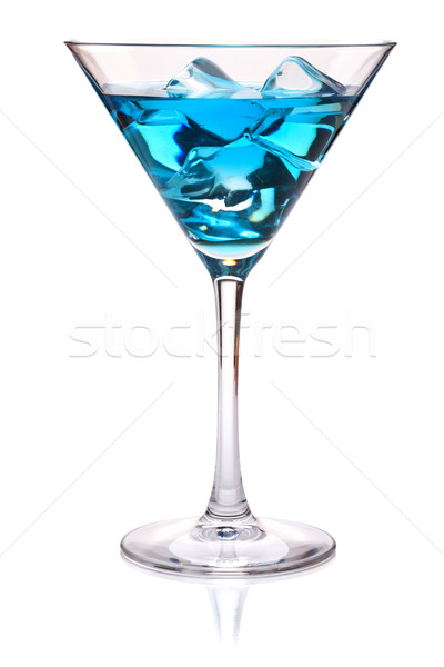 Blue tropical cocktail in martini glass Stock photo © karandaev