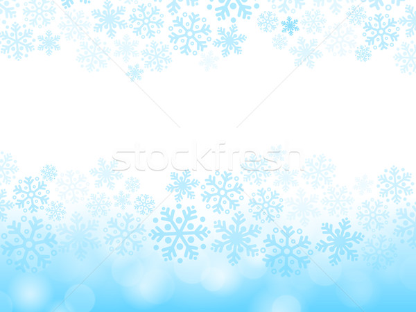 Résumé bleu Noël flocons de neige neige art [[stock_photo]] © karandaev